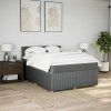 Box spring postel s matrací 160x200 cm textil [3287508] (Barva Tmavě šedá)