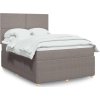 Box spring postel s matrací 160x200 cm textil [3292100] (Barva Světle šedá)