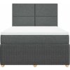 Box spring postel s matrací 160x200 cm textil [3292100] (Barva Světle šedá)
