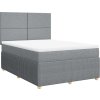 Box spring postel s matrací 160x200 cm textil [3292100] (Barva Světle šedá)