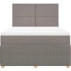 Box spring postel s matrací 160x200 cm textil [3292100] (Barva Světle šedá)