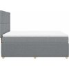 Box spring postel s matrací 160x200 cm textil [3292100] (Barva Světle šedá)