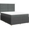 Box spring postel s matrací 160x200 cm textil [3292100] (Barva Světle šedá)