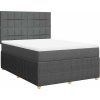 Box spring postel s matrací 160x200 cm textil [3292109] (Barva Černá)