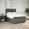 Box spring postel s matrací 160x200 cm textil [3292109] (Barva Černá)