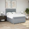 Box spring postel s matrací 160x200 cm textil [3292109] (Barva Černá)