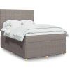Box spring postel s matrací 160x200 cm textil [3292109] (Barva Černá)
