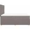 Box spring postel s matrací 160x200 cm textil [3292109] (Barva Černá)
