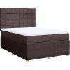 Box spring postel s matrací 160x200 cm textil [3292109] (Barva Černá)