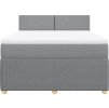 Box spring postel s matrací 160x200 cm textil [3289801] (Barva Tmavě šedá)