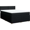Box spring postel s matrací 160x200 cm textil [3289801] (Barva Tmavě šedá)