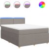 Box spring postel s matrací 160x200 cm textil [3289801] (Barva Tmavě šedá)