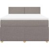 Box spring postel s matrací 160x200 cm textil [3289801] (Barva Tmavě šedá)