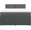 Box spring postel s matrací 160x200 cm textil [3289801] (Barva Tmavě šedá)