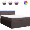 Box spring postel s matrací 160x200 cm textil [3289801] (Barva Tmavě šedá)