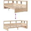 Postel s knihovnou bez matrace 90x200 cm masivní borovice [3324359] (Barva Bílá)