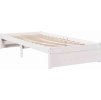 Postel s knihovnou bez matrace 90x200 cm masivní borovice [3324359] (Barva Bílá)