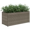 Zahradní truhlík s kolečky a 2 květináči 72 x 30 x 32 cm [366424] (Barva Šedá)