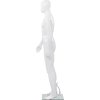 Pánská figurína celá postava základna sklo lesklá 185 cm [142926] (Barva Bílá)