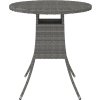 Zahradní stůl 70 x 70 x 73 cm polyratan [310469] (Barva Šedá)