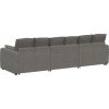 Modulární pohovka s polštáři [3321108] (Barva Tmavě šedá)