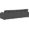 Modulární pohovka s polštáři [3321108] (Barva Tmavě šedá)