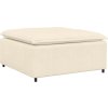 Modulární pohovka s podnožkou a polštáři [3321079] (Barva Krémová)
