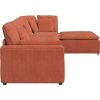 Modulární pohovka s podnožkou&polštáře [3321204] (Barva Červeno oranžová)