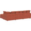 Modulární pohovka s podnožkou&polštáře [3321204] (Barva Červeno oranžová)