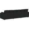 Modulární pohovka s polštáři samet [3321160] (Barva Tmavě šedá)