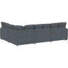 Modulární pohovka s polštáři samet [3321160] (Barva Tmavě šedá)