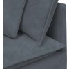 Modulární pohovka s polštáři samet [3321160] (Barva Tmavě šedá)