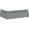 Modulární pohovka s polštáři textil [3321148] (Barva Tmavě šedá)
