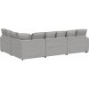 Modulární pohovka s polštáři textil [3321148] (Barva Tmavě šedá)
