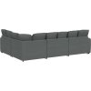 Modulární pohovka s polštáři textil [3321148] (Barva Tmavě šedá)