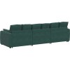 Modulární pohovka s polštáři [3321101] (Barva Tmavě zelená)