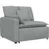 Modulární pohovka koncový modul s područkami a polštáři 100 cm [4104387] (Barva Světle šedá)