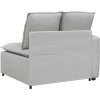 Modulární pohovka koncový modul s područkami a polštáři 100 cm [4104387] (Barva Světle šedá)