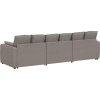 Modulární pohovka s polštáři [3321088] (Barva Tmavě šedá)