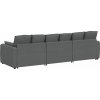 Modulární pohovka s polštáři [3321088] (Barva Tmavě šedá)