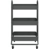 Vozík se 3 patry 43 x 34 x 79 cm ocel [335867] (Barva Antracitová)