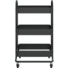 Vozík se 3 patry 43 x 34 x 79 cm ocel [335867] (Barva Antracitová)