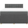 Box spring postel s matrací 140x200 cm textil [3287484] (Barva Krémová)