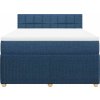 Box spring postel s matrací 140x200 cm textil [3287484] (Barva Krémová)