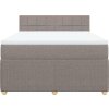 Box spring postel s matrací 140x200 cm textil [3287484] (Barva Krémová)