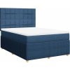Box spring postel s matrací 140x200 cm textil [3292079] (Barva Světle šedá)