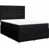 Box spring postel s matrací 140x200 cm textil [3292079] (Barva Světle šedá)
