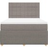 Box spring postel s matrací 140x200 cm textil [3292079] (Barva Světle šedá)