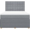 Box spring postel s matrací 140x200 cm textil [3292079] (Barva Světle šedá)