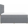 Box spring postel s matrací 140x200 cm textil [3292079] (Barva Světle šedá)